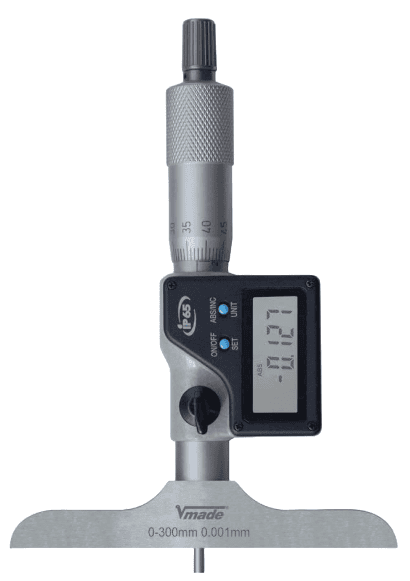 Digital Depth Micrometer 0-100mm / 0-4" – High-Precision Measuring Tool with RS232 Output Digital Depth Micrometer 0-100mm / 0-4" – High-Precision Measuring Tool with RS232 Output