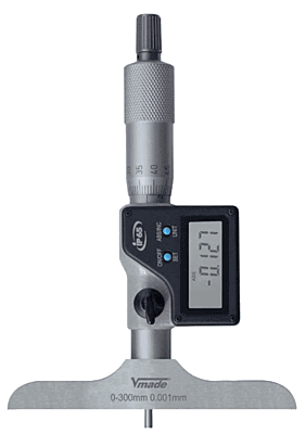 Digital Depth Micrometer 0-100mm / 0-4" – High-Precision Measuring Tool with RS232 Output