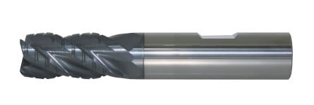 High Performance AlTiN Coated 4 Flute Solid Carbide Rougher - Finisher End Mill With Radius(02188.07500.R04.R00200.) High Performance AlTiN Coated 4 Flute Solid Carbide Rougher - Finisher End Mill With Radius(02188.07500.R04.R00200.)