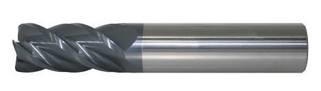 Standard Performance AlTiN Coated 4 Flute Solid Carbide End Mill(06250.12500.R04.R00300.) Standard Performance AlTiN Coated 4 Flute Solid Carbide End Mill(06250.12500.R04.R00300.)